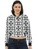 Women's Cosmic Explosion Crop Bomber Jacket