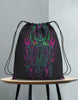 Unisex Flame Skeleton Drawstring Bag