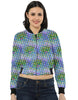Women's Blotting Dots Crop Bomber Jacket