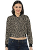 Women's Psychedelic Geometry Crop Bomber Jacket