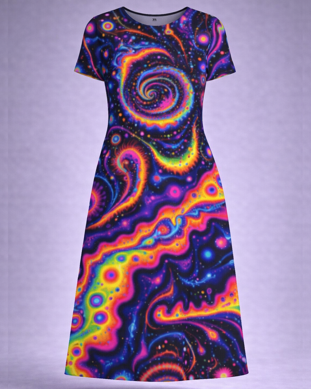 Women Cosmic Vortex A line Dress