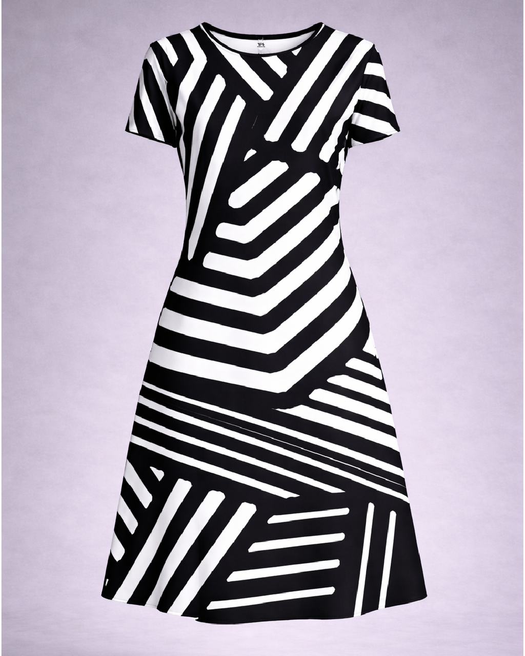 Women's Geometric Stripe A line Dress
