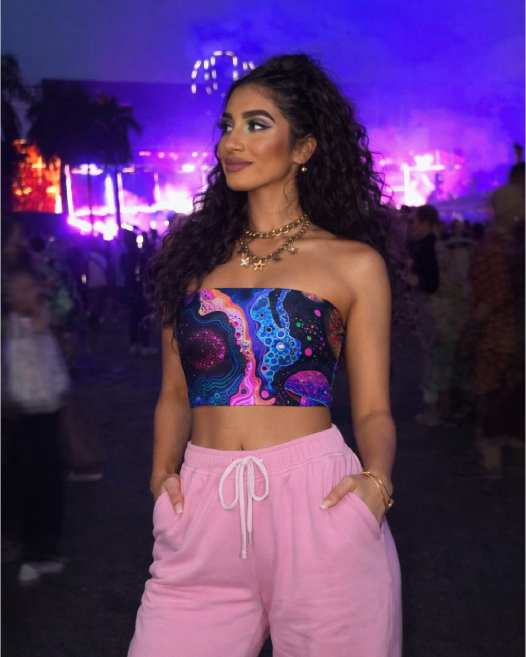 Women's Cosmic Mushroom Tube Top