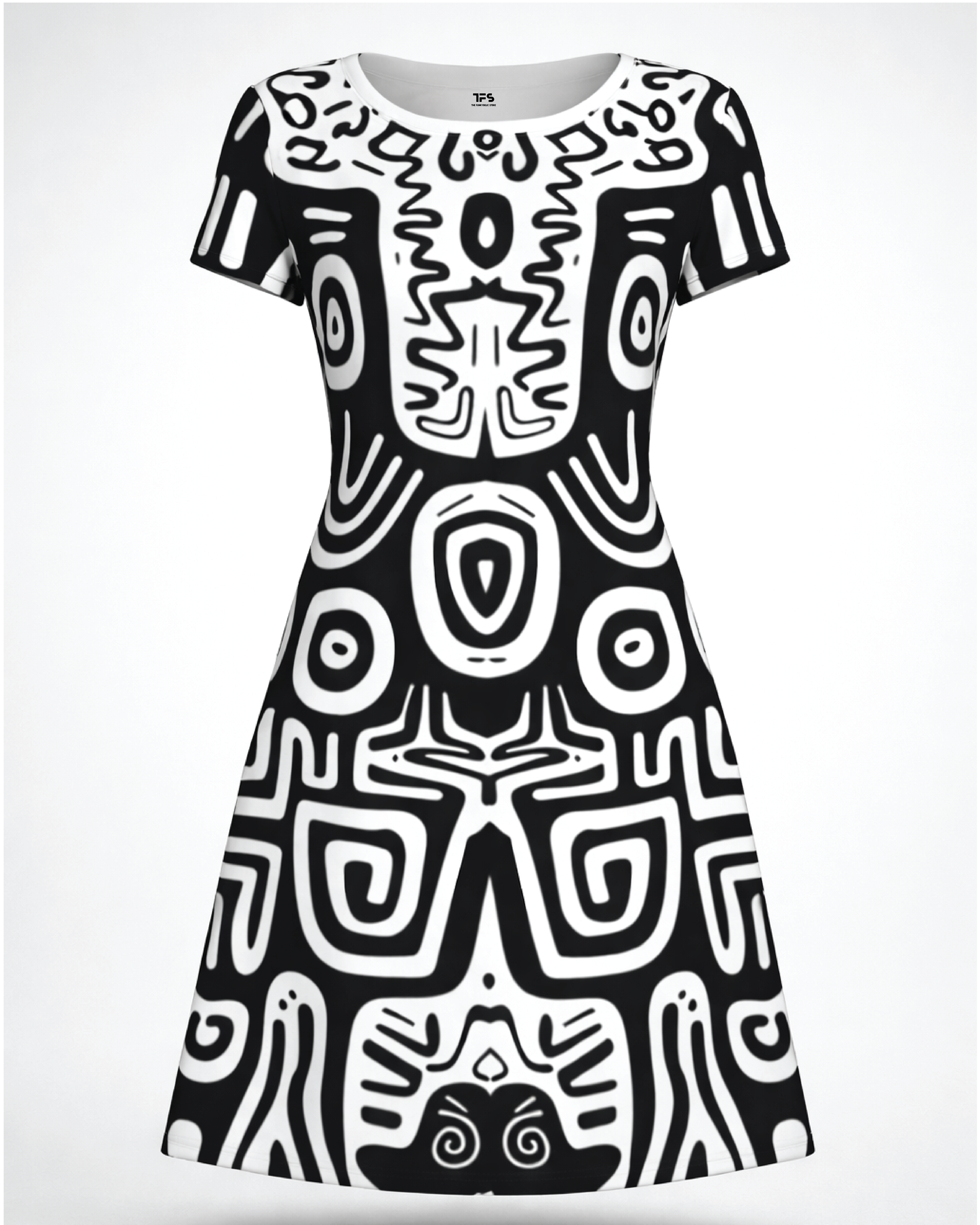 Women's Tribal Art A line Dress