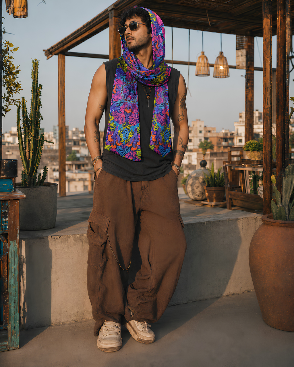 Unisex Mushroom Colors Stole