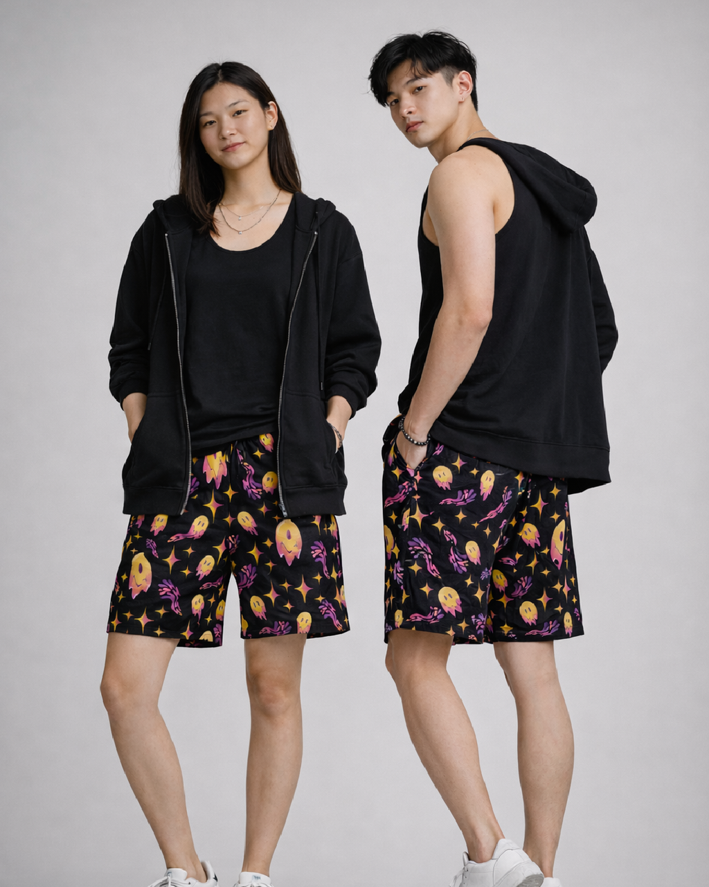 Unisex Acid Smiley Shorts