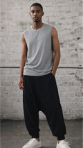 Men's Grey Melange Tank Top