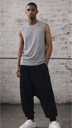 Men's Grey Melange Tank Top