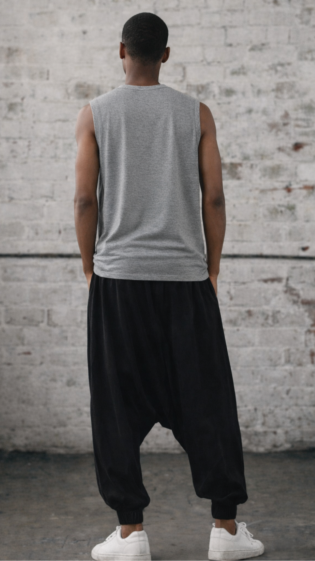 Men's Grey Melange Tank Top