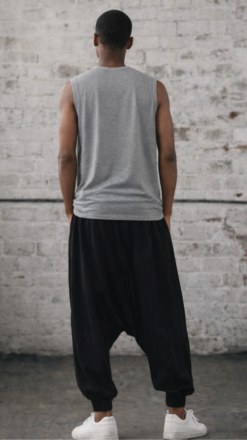 Men's Grey Melange Tank Top