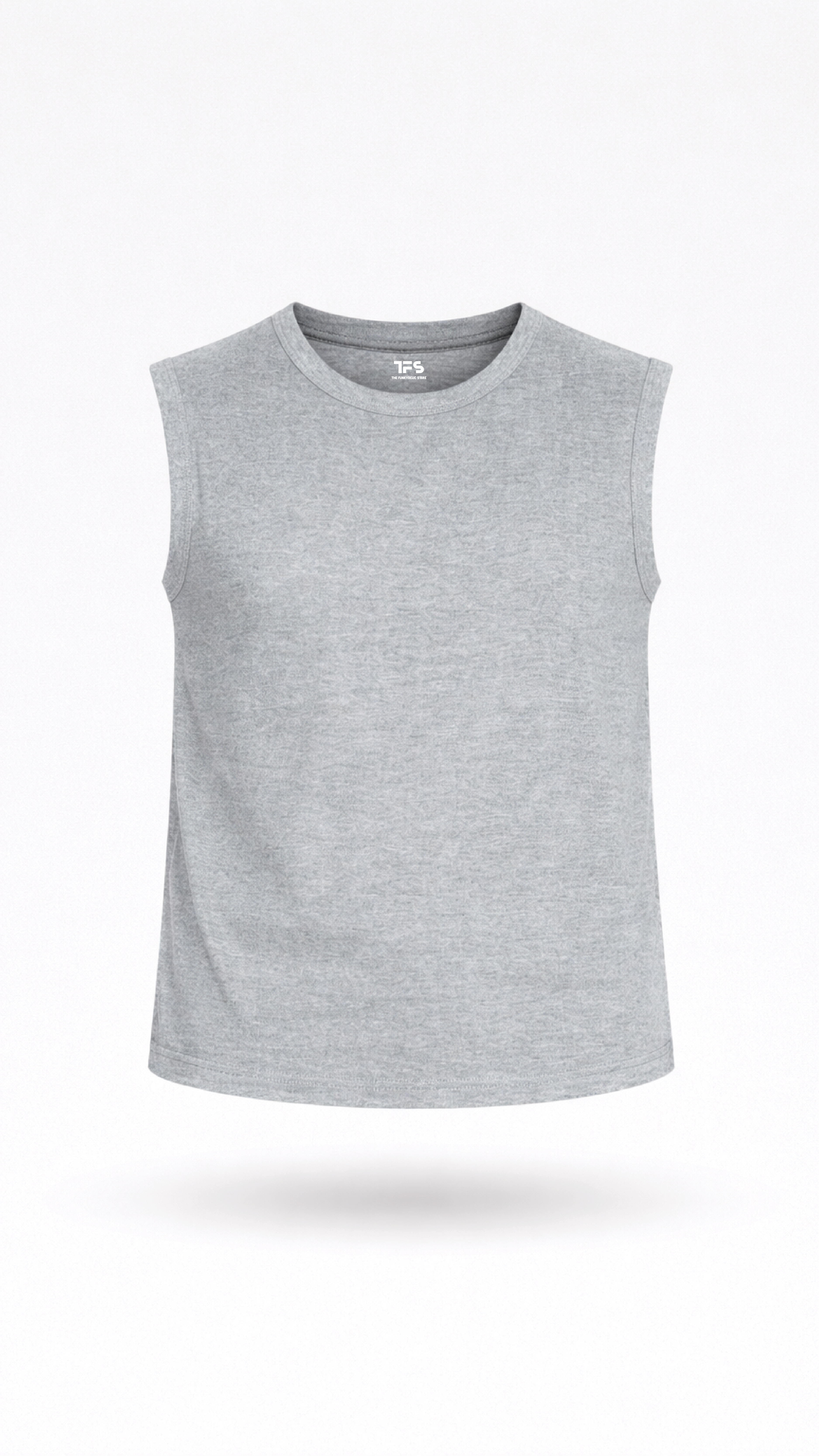Men's Grey Melange Tank Top