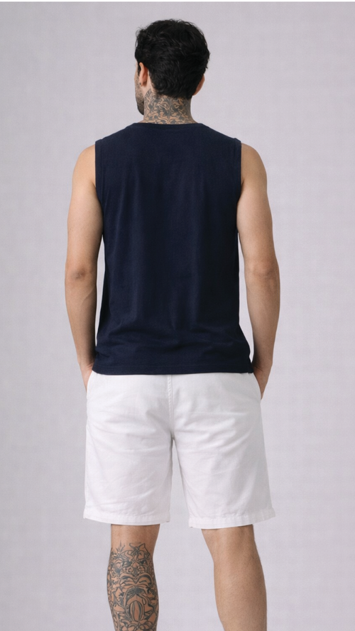 Men's Navy Blue Tank Top