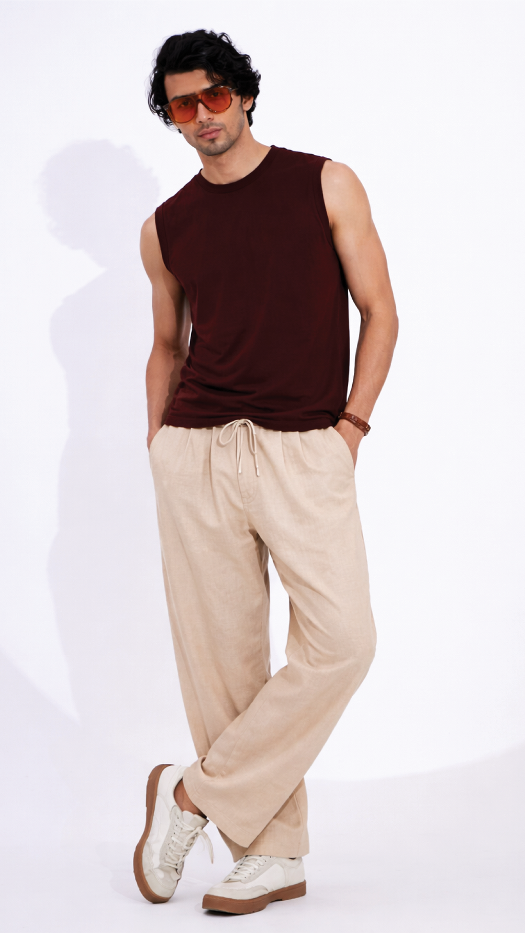 Men's Maroon Tank Top